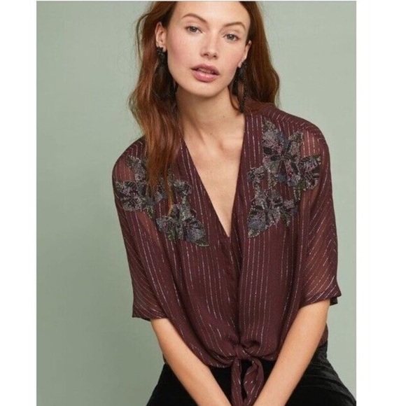 Anthropologie Ranna Gill Cassel Petite Buttondown NWT Size Medium Petite - Picture 1 of 8